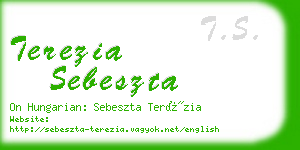 terezia sebeszta business card